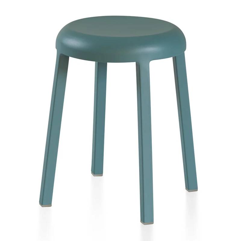 ZA Small Stool Hocker, Ausführung aluminium, light blue von Emeco