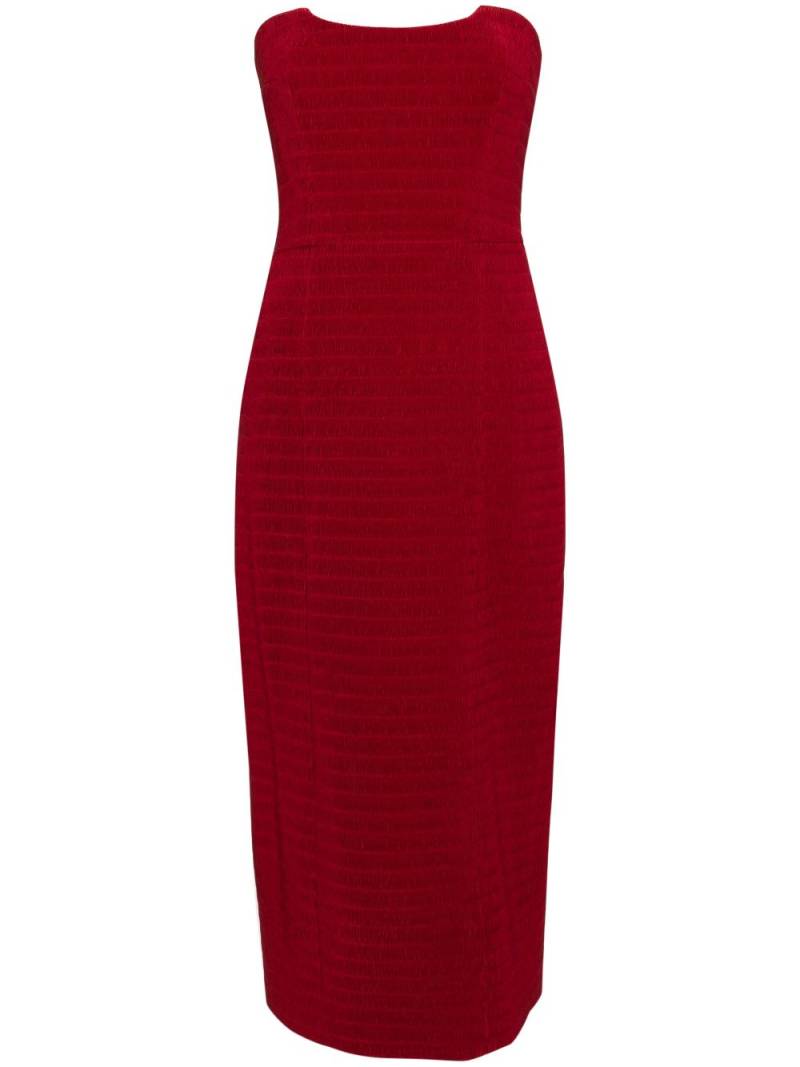 Emilia Wickstead Ryder plissé midi dress - Red von Emilia Wickstead