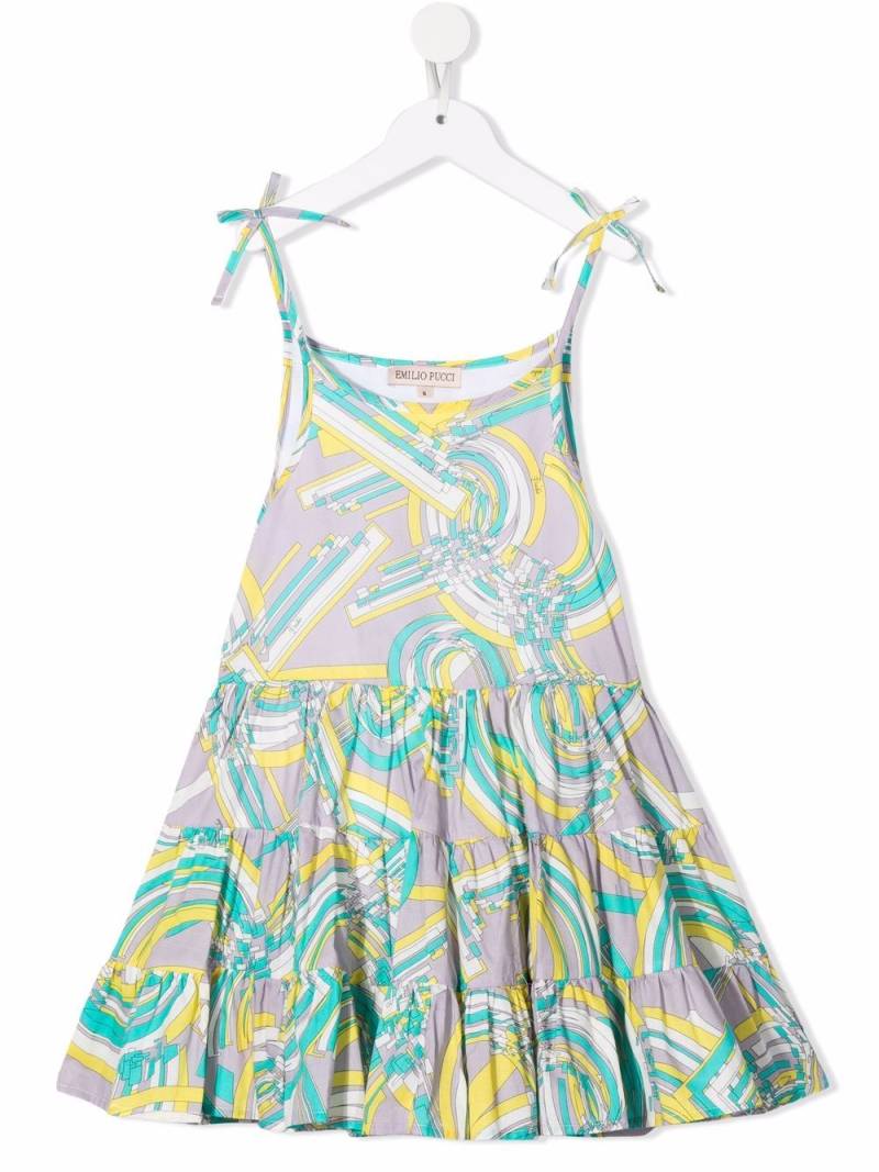 PUCCI Junior all-over graphic-print dress - Purple von PUCCI Junior