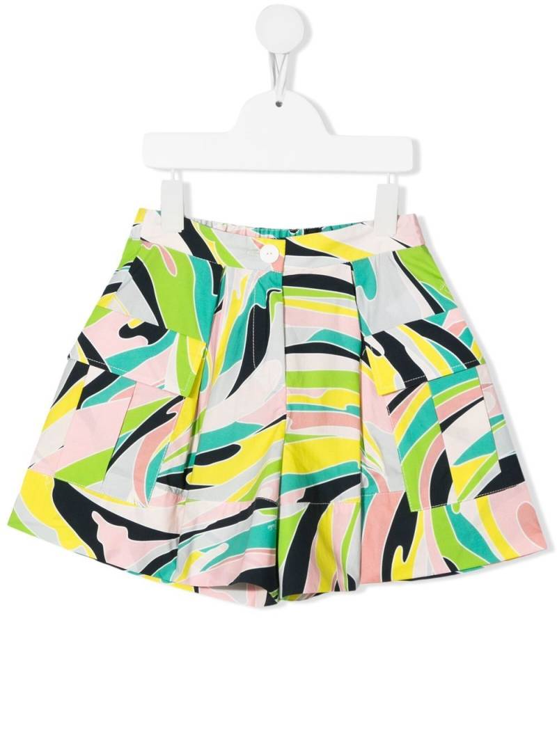 PUCCI Junior graphic-print short - Green von PUCCI Junior