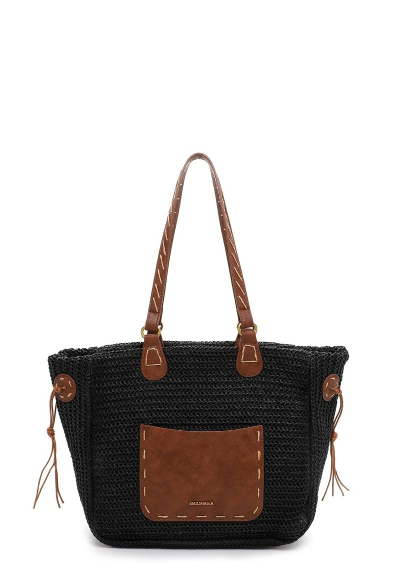 Shopper E&n Birgit Damen Schwarz ONE SIZE von Emily & Noah