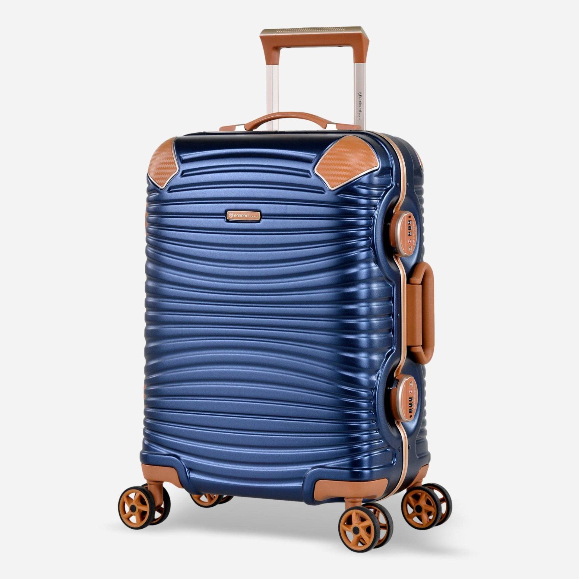 Jetstream Handgepäck Koffer 4 Rollen Unisex Blau 55 CM von Eminent Gold