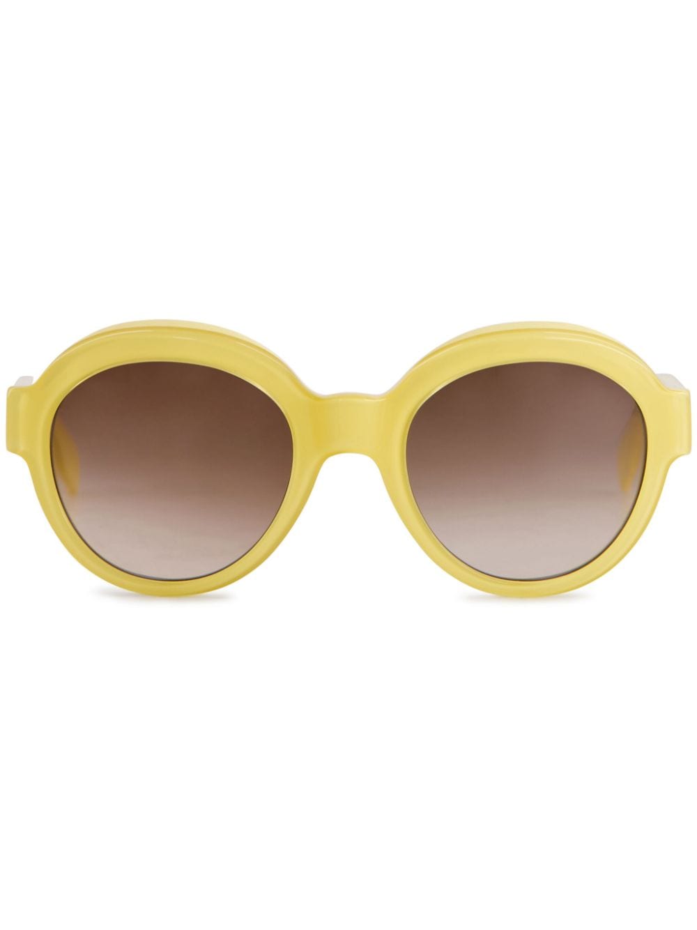 Emmanuelle Khanh Glossy Vanille round-frame sunglasses - Yellow