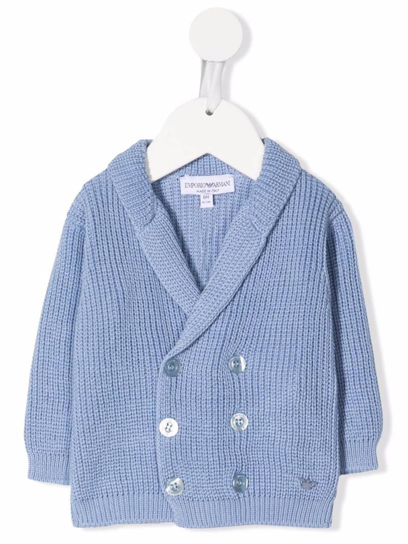 Emporio Armani Kids TEEN double-breasted cardigan - Blue von Emporio Armani Kids