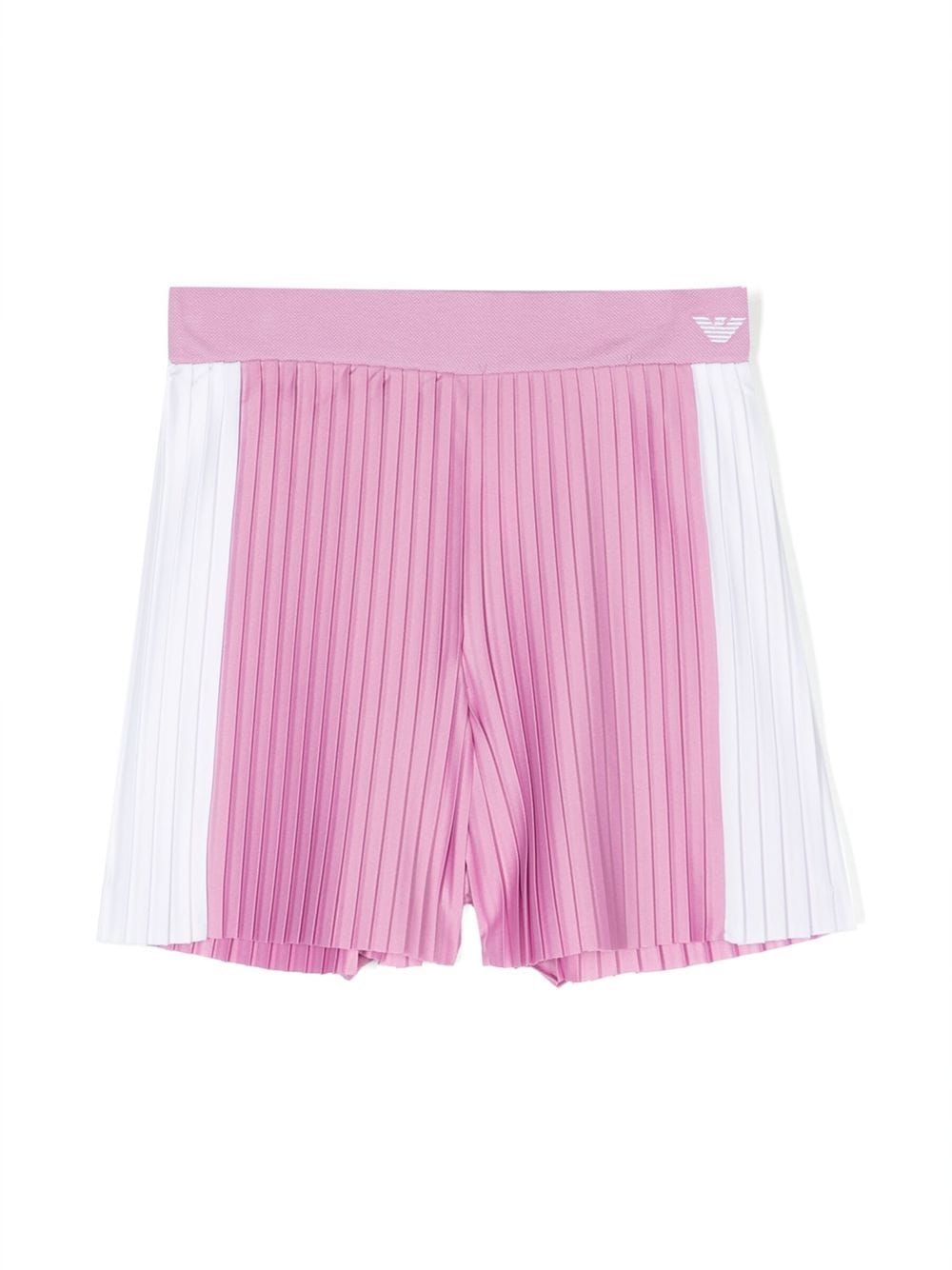 Emporio Armani Kids contrasting-panel pleated shorts - Pink von Emporio Armani Kids