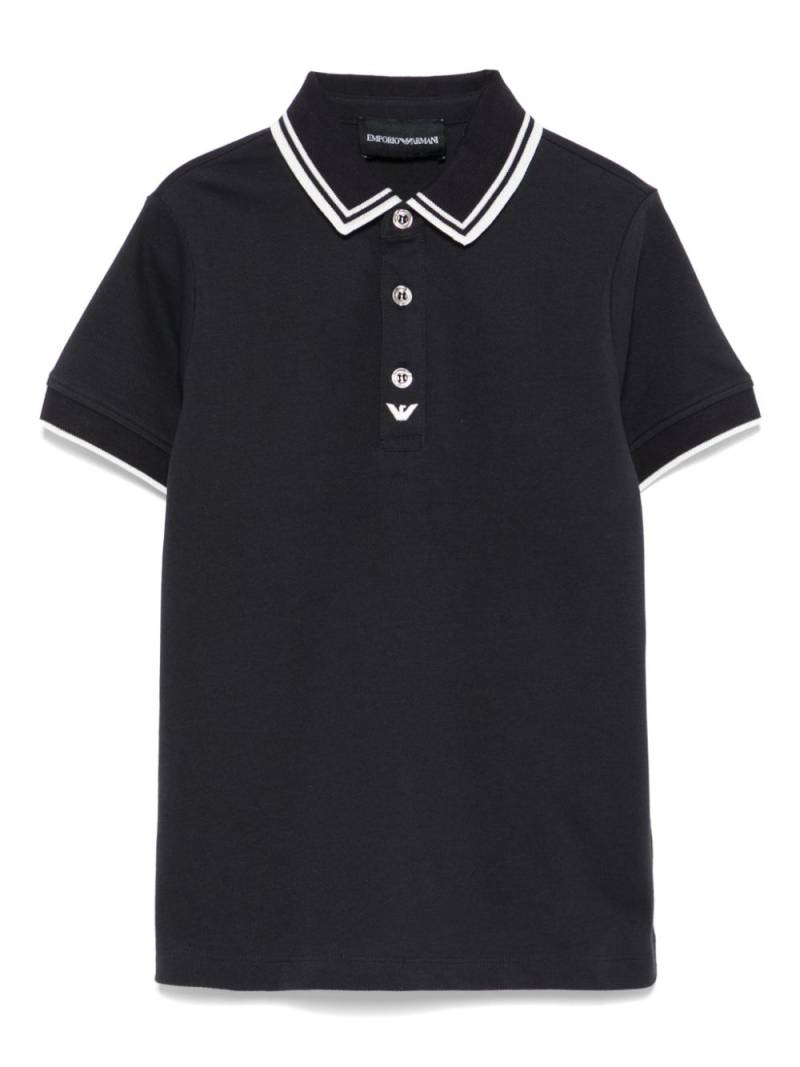 Emporio Armani Kids cotton polo shirt - Blue von Emporio Armani Kids