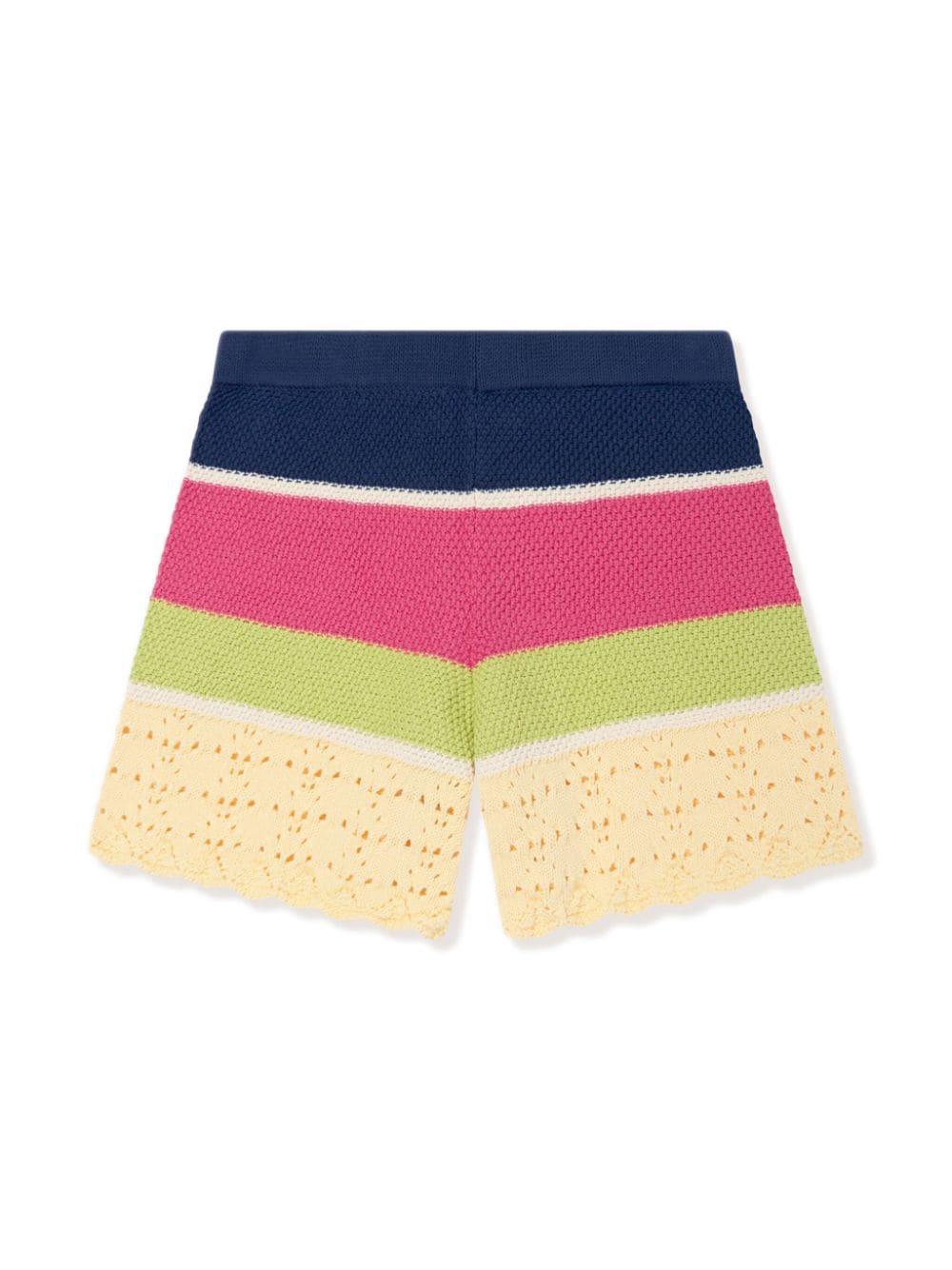 Emporio Armani Kids crochet-knit cotton shorts - Blue von Emporio Armani Kids