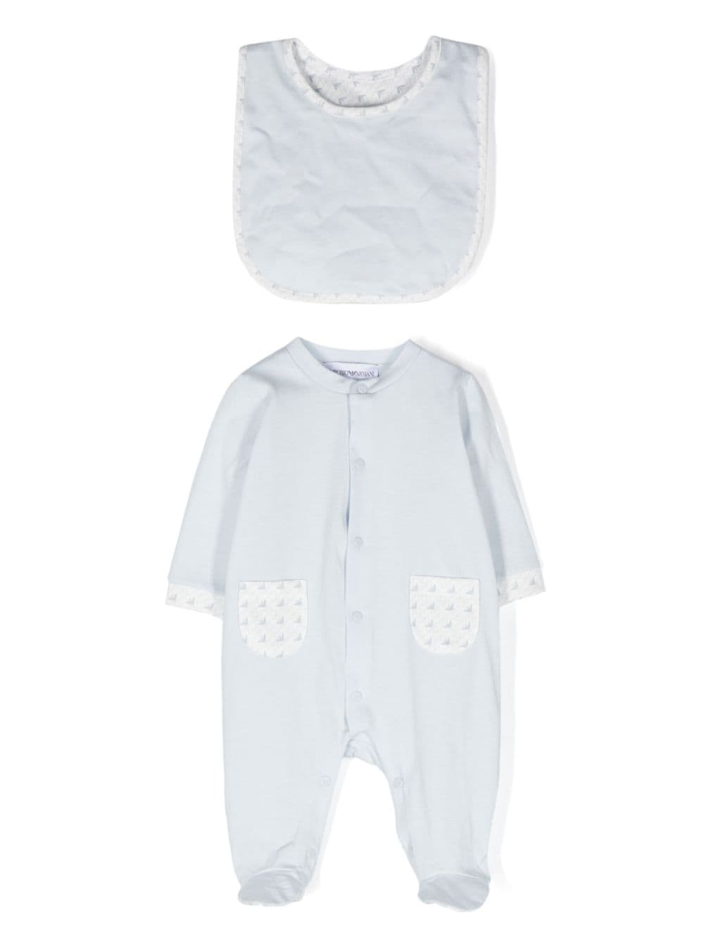 Emporio Armani Kids eagle-print pajama set - Blue von Emporio Armani Kids