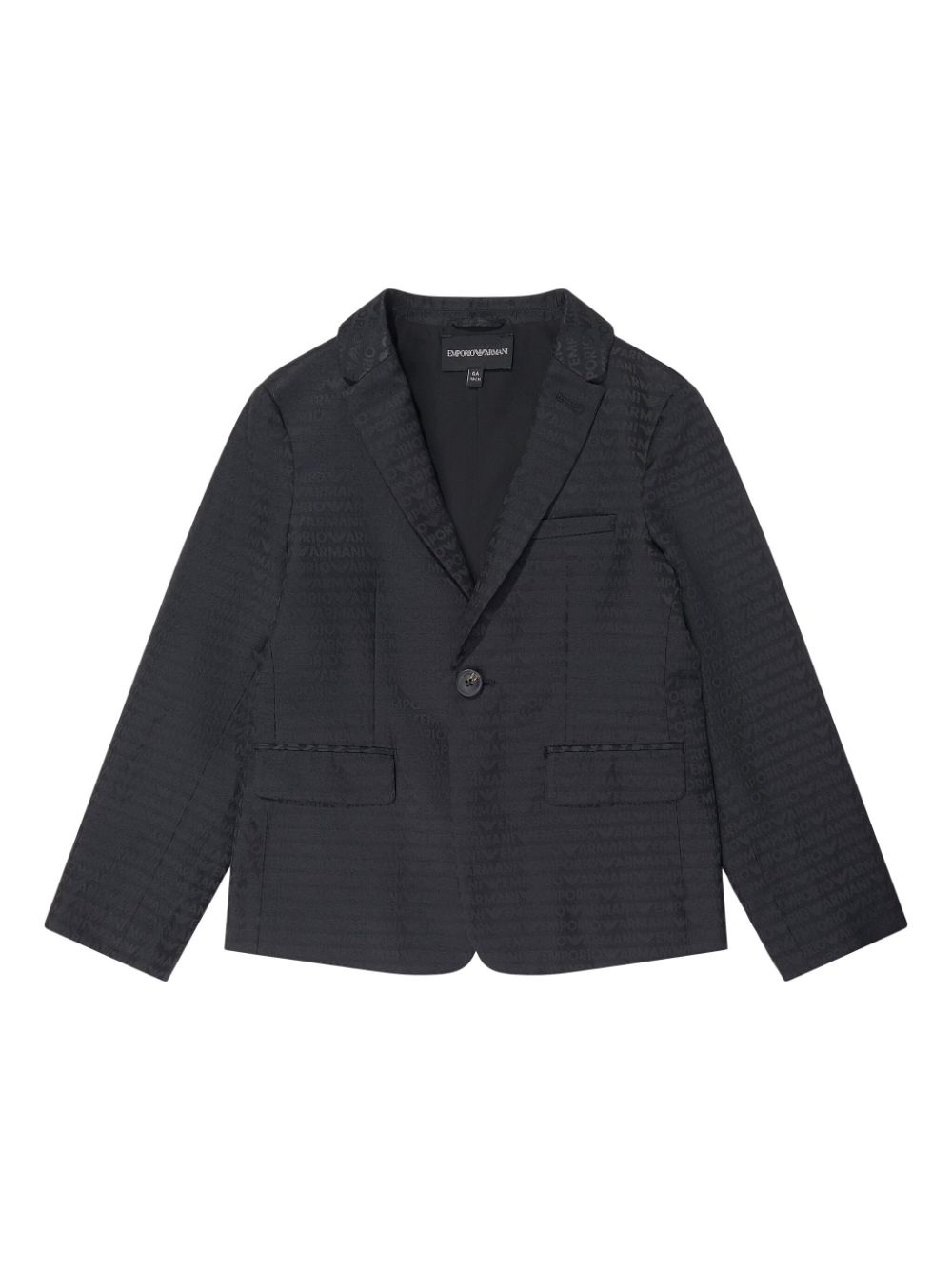 Emporio Armani Kids embossed logo blazer - Blue von Emporio Armani Kids