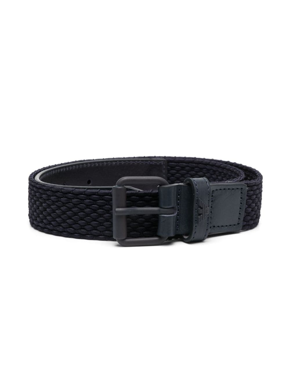 Emporio Armani Kids logo-embossed woven buckle belt - Blue von Emporio Armani Kids