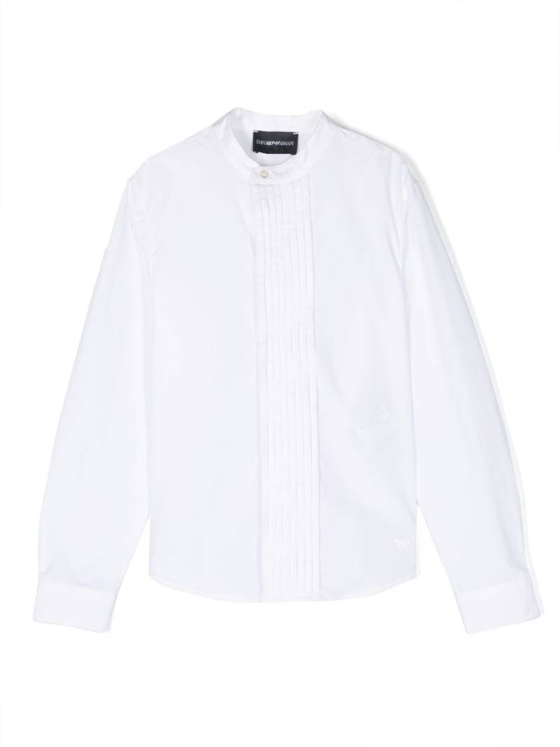 Emporio Armani Kids embroidered-logo cotton shirt - White von Emporio Armani Kids