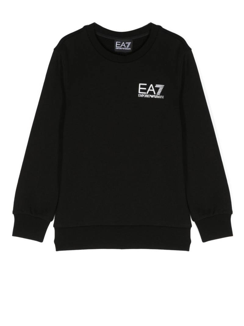 Emporio Armani Kids embroidered-logo sweatshirt - Black von Emporio Armani Kids