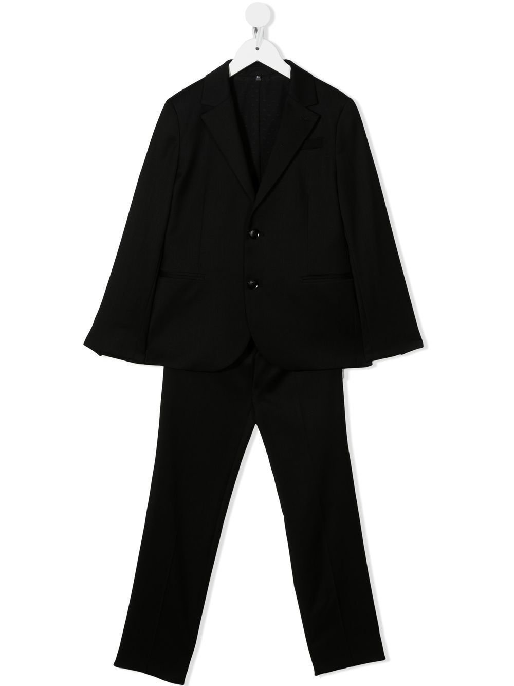 Emporio Armani Kids fitted single-breasted two-piece suit - Black von Emporio Armani Kids