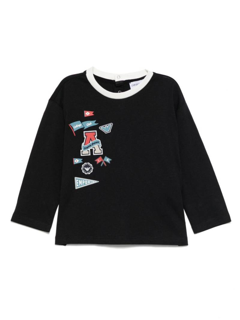 Emporio Armani Kids graphic-print T-shirt - Black von Emporio Armani Kids