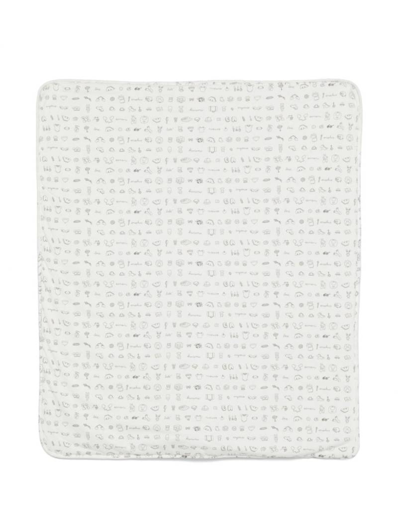 Emporio Armani Kids graphic-print blanket - White von Emporio Armani Kids