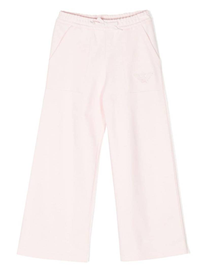 Emporio Armani Kids logo-appliqué track pants - Pink von Emporio Armani Kids