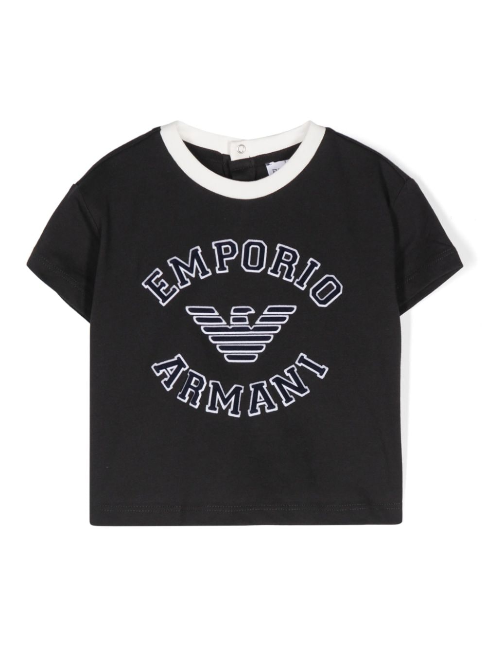 Emporio Armani Kids logo-embossed cotton T-shirt - Blue von Emporio Armani Kids