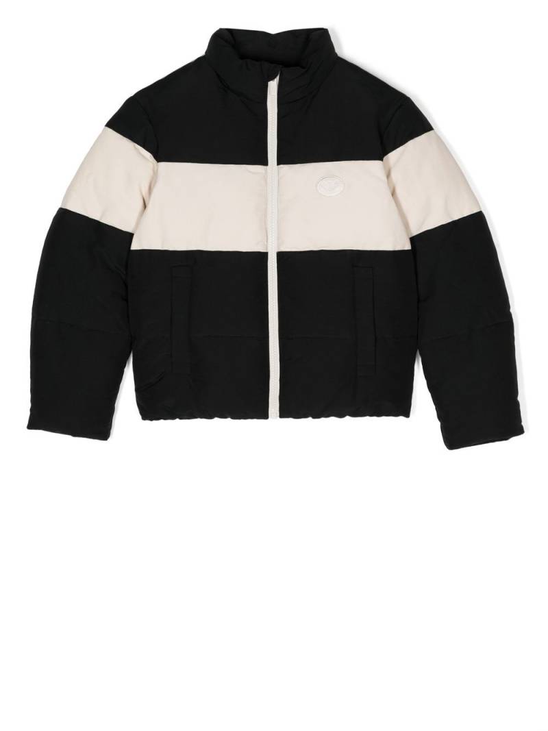 Emporio Armani Kids logo-embossed puffer jacket - Black von Emporio Armani Kids