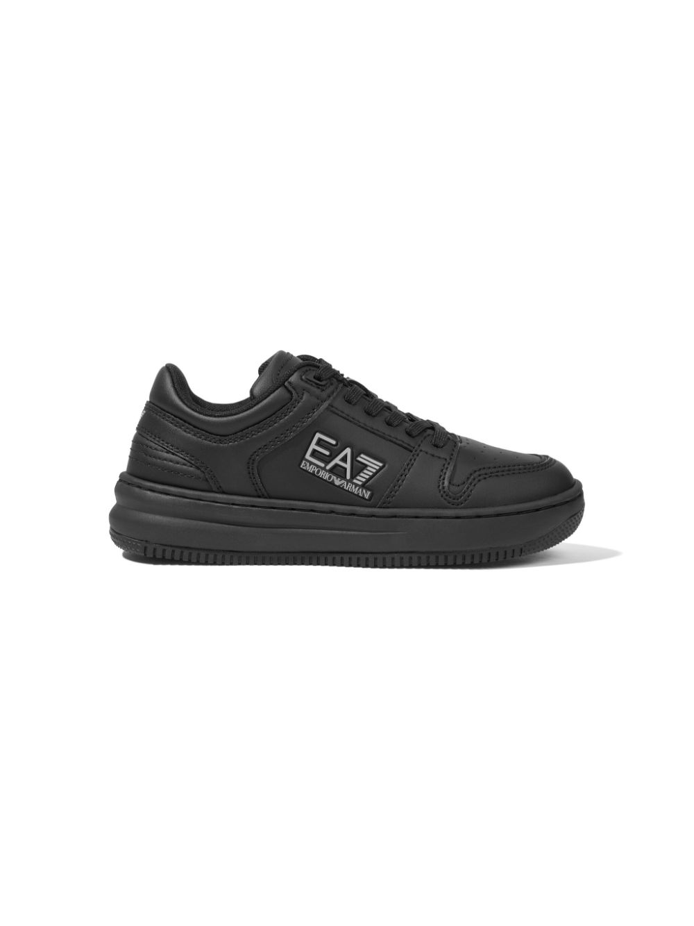 Emporio Armani Kids logo-embossed sneakers - Black von Emporio Armani Kids