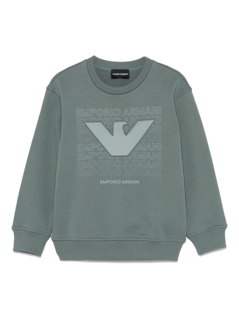 Emporio Armani Kids logo-embossed sweatshirt - Green von Emporio Armani Kids