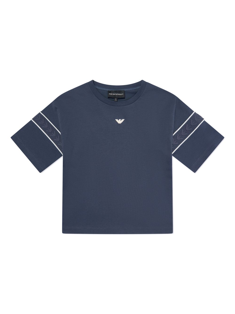 Emporio Armani Kids logo-embroidered cotton t-shirt - Blue von Emporio Armani Kids