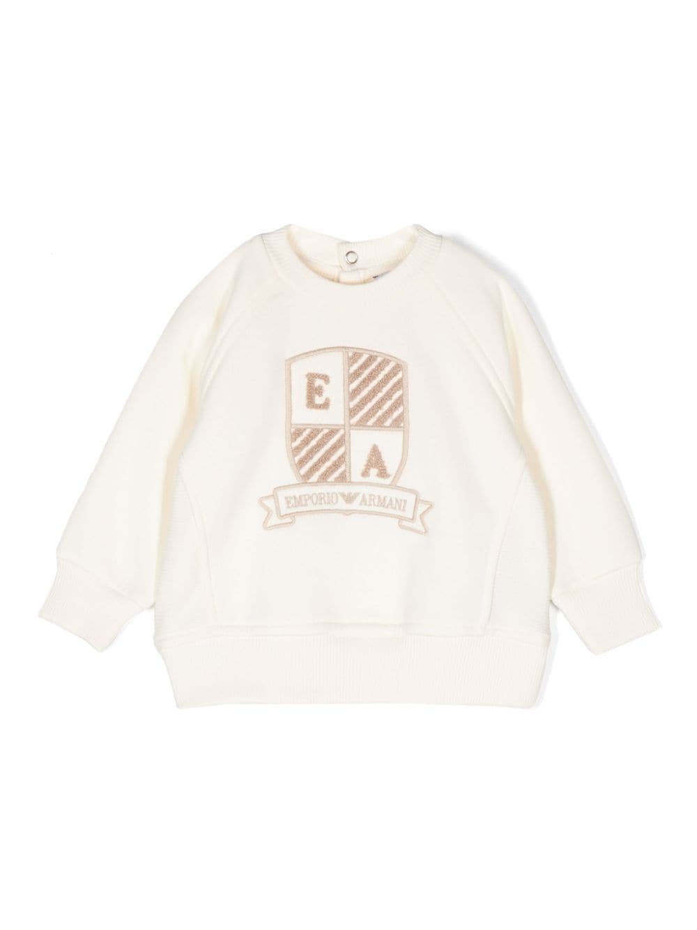 Emporio Armani Kids logo-embroidered jersey sweatshirt - White von Emporio Armani Kids