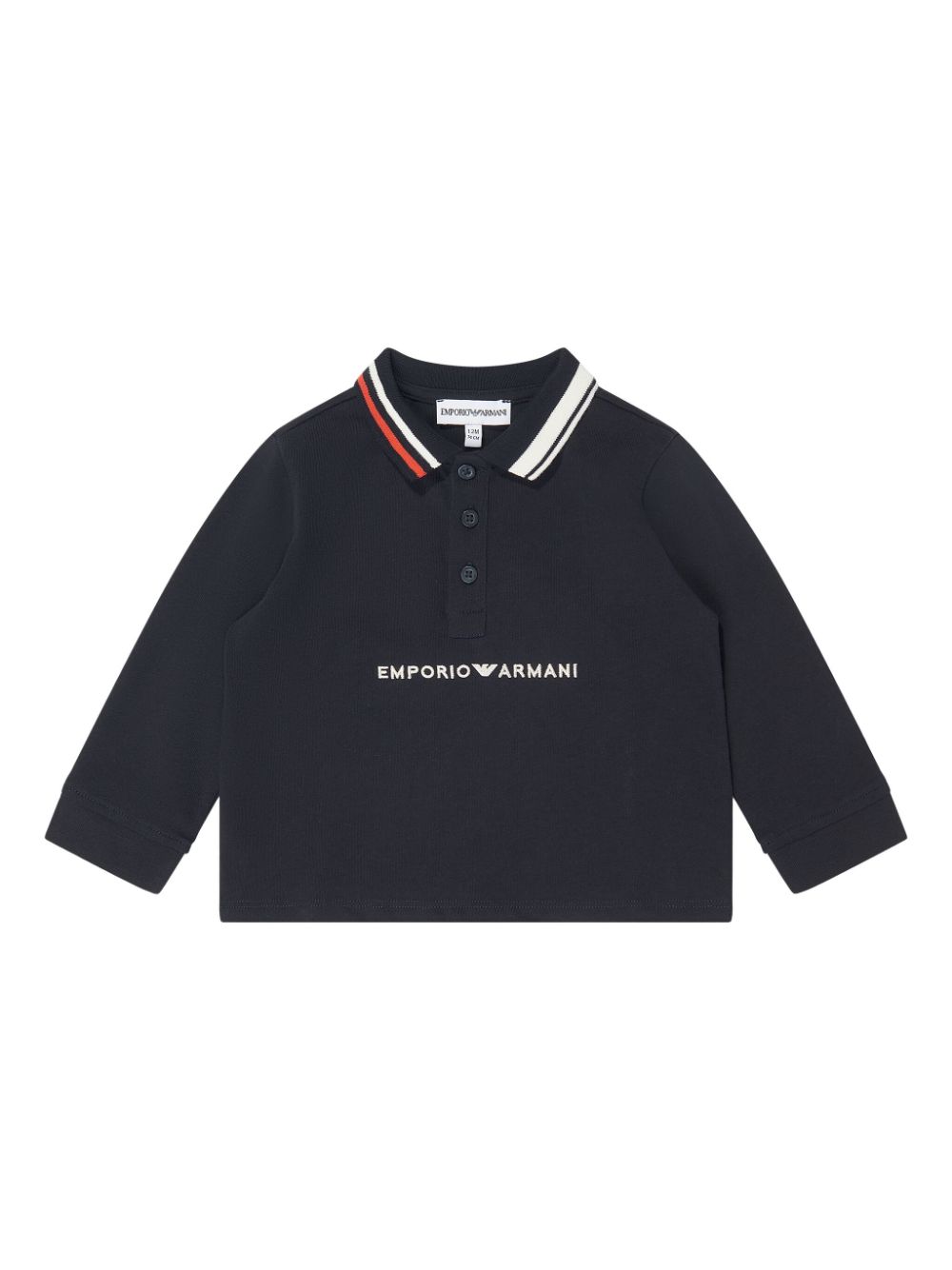 Emporio Armani Kids logo-embroidered polo shirt - Blue von Emporio Armani Kids