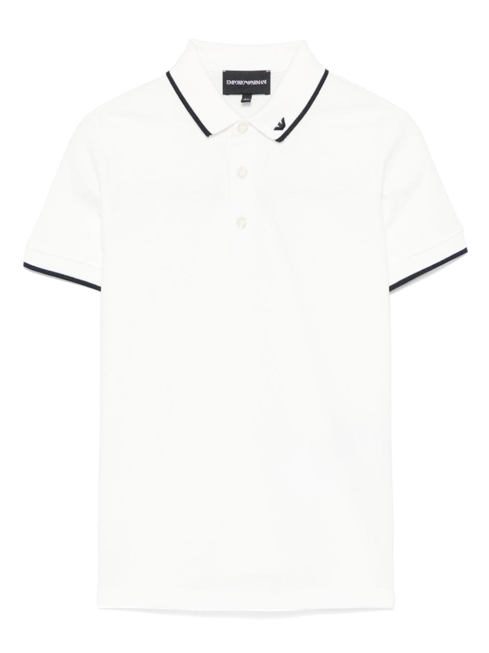 Emporio Armani Kids logo-embroidered polo shirt - White von Emporio Armani Kids