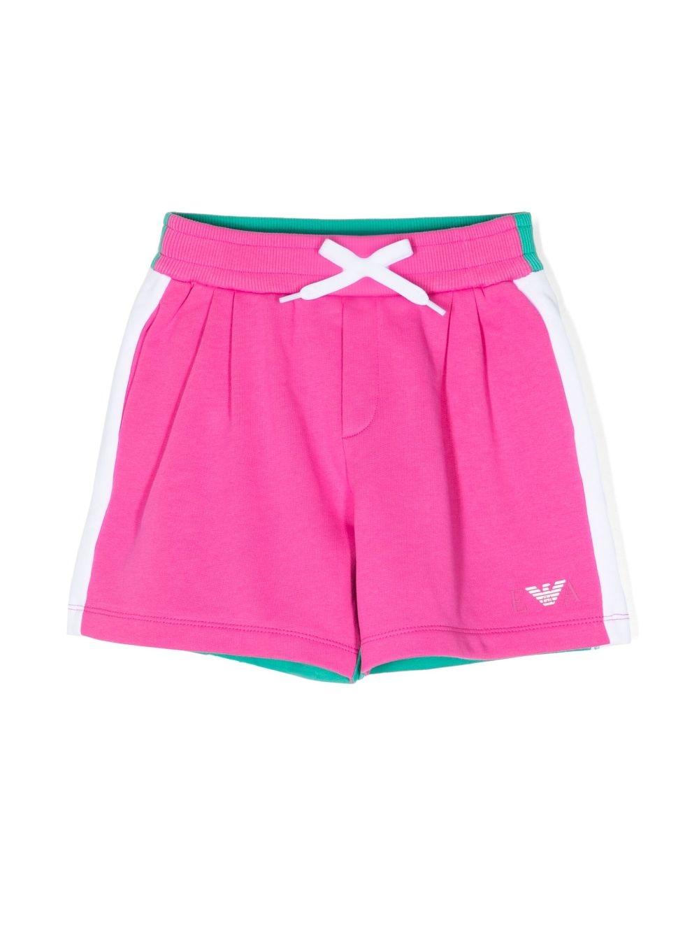 Emporio Armani Kids logo-embroidered print shorts - Pink von Emporio Armani Kids