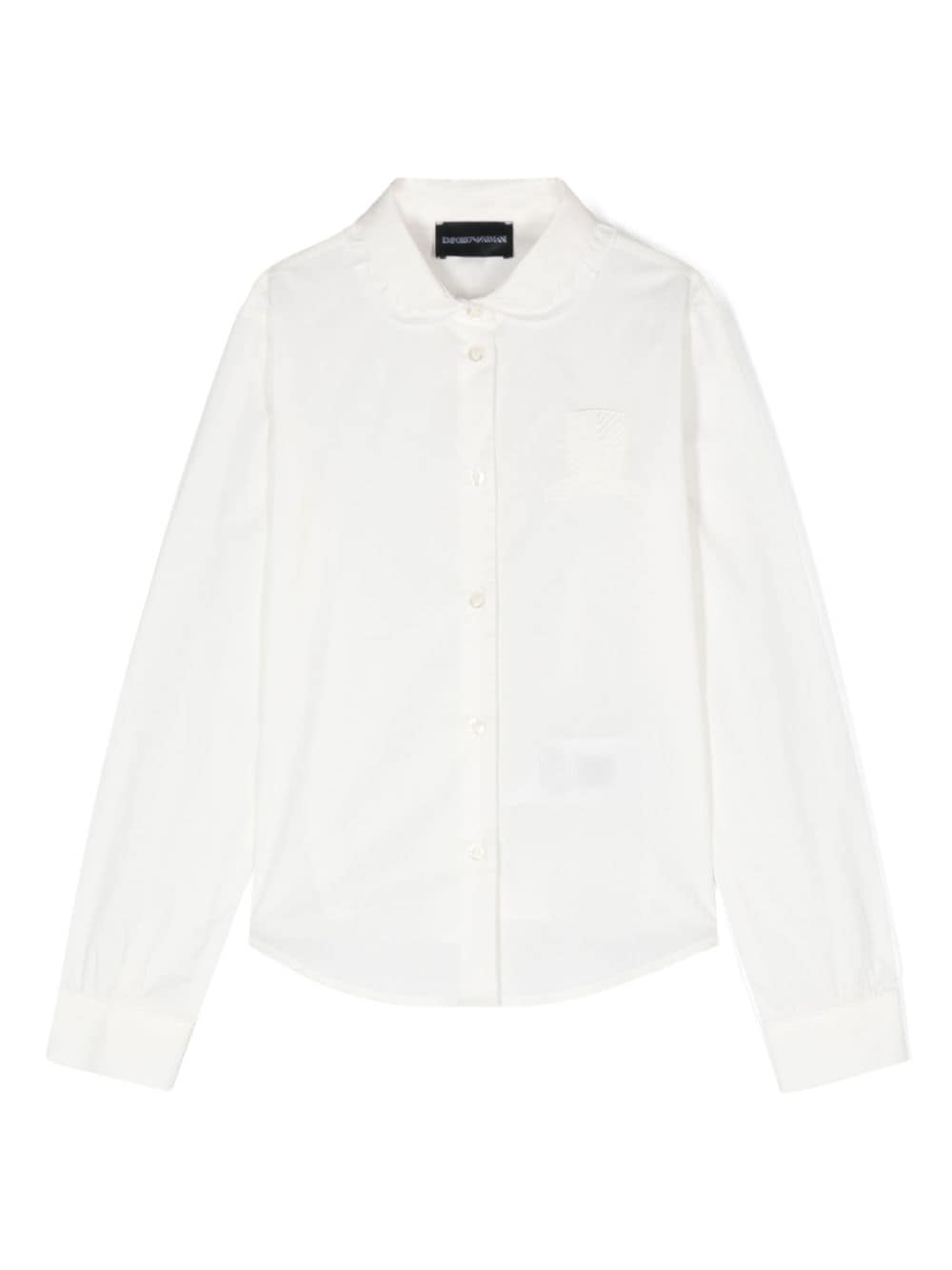 Emporio Armani Kids logo-embroidered shirt - White von Emporio Armani Kids