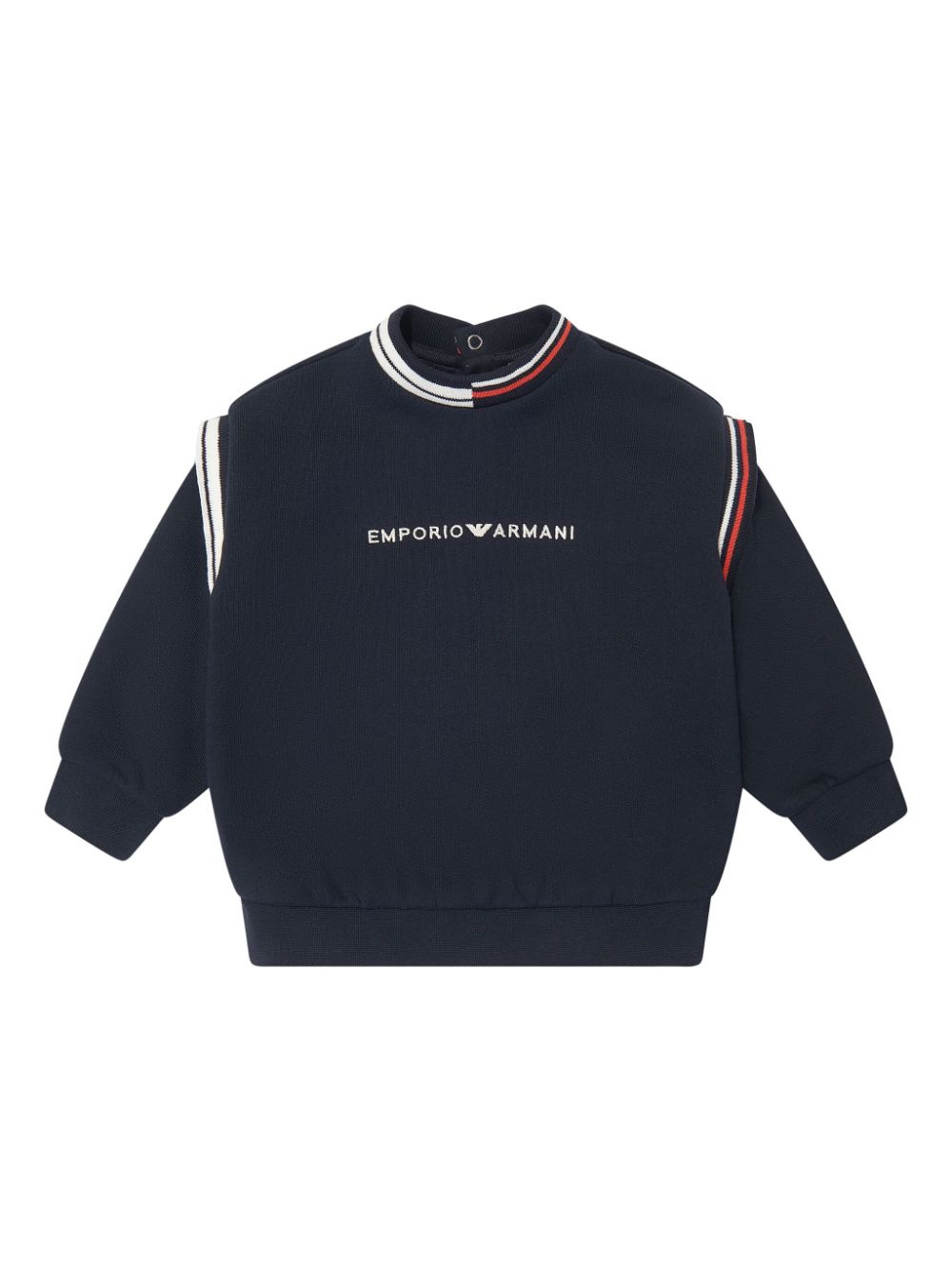 Emporio Armani Kids logo-embroidered sweatshirt - Blue von Emporio Armani Kids