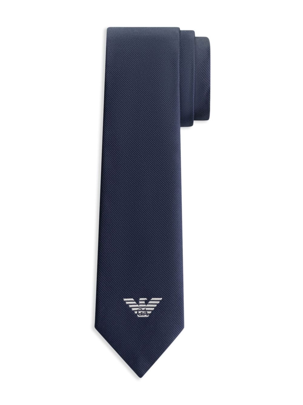 Emporio Armani Kids logo-embroidered tie - Blue von Emporio Armani Kids