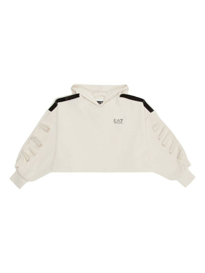 Emporio Armani Kids logo hoodie - Neutrals von Emporio Armani Kids