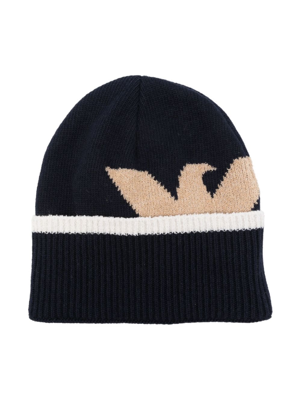 Emporio Armani Kids logo-intarsia beanie - Blue von Emporio Armani Kids