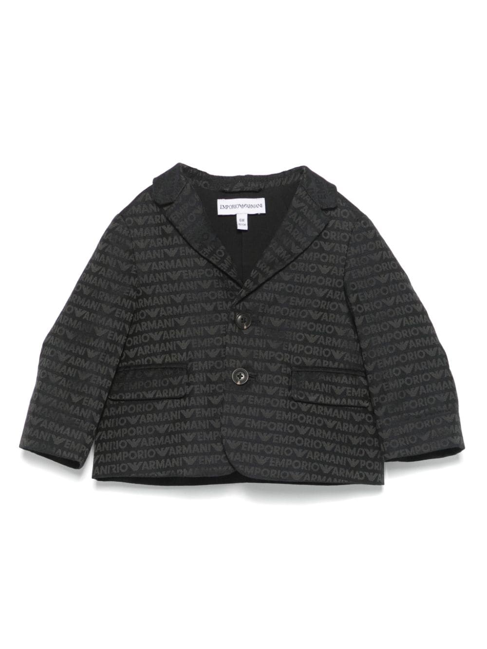 Emporio Armani Kids logo-jacquard blazer - Blue von Emporio Armani Kids