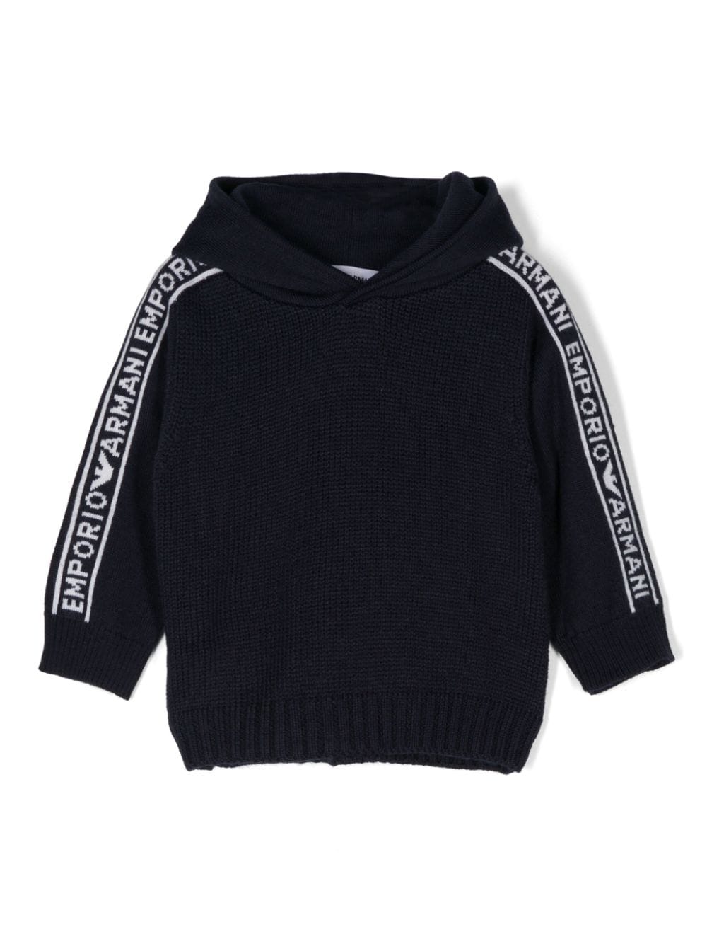 Emporio Armani Kids logo-jacquard hoodie - Blue von Emporio Armani Kids