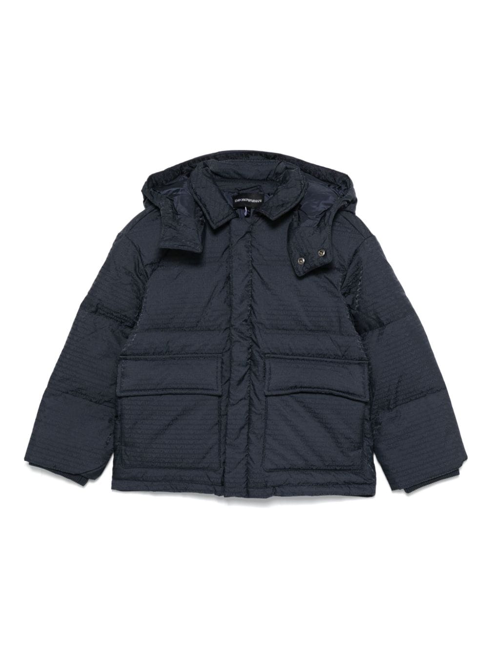 Emporio Armani Kids logo-jacquard jacket - Blue von Emporio Armani Kids