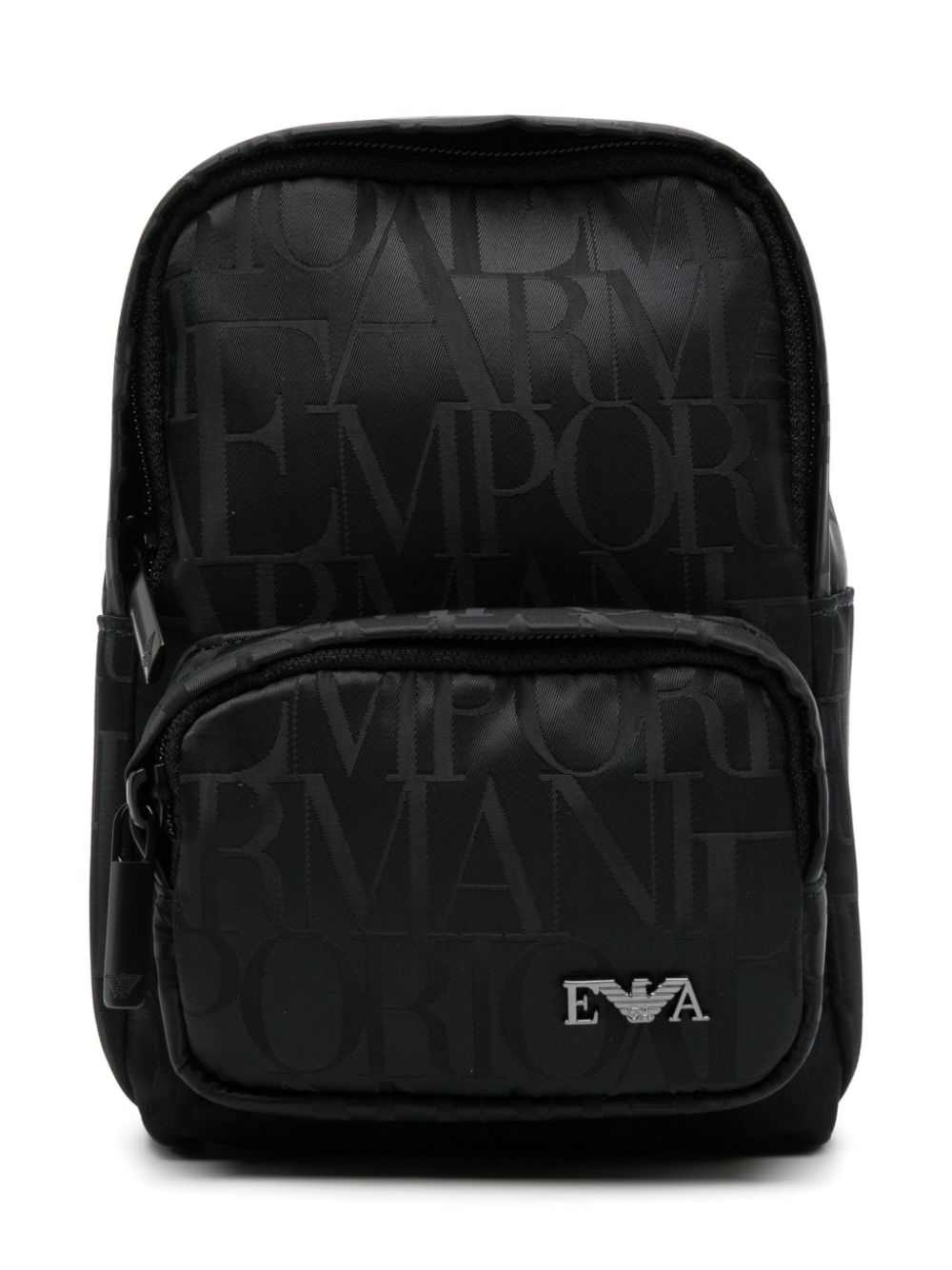 Emporio Armani Kids logo-jacquard single-strap backpack - Blue von Emporio Armani Kids