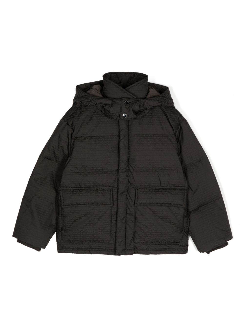 Emporio Armani Kids logo padded jacket - Black von Emporio Armani Kids