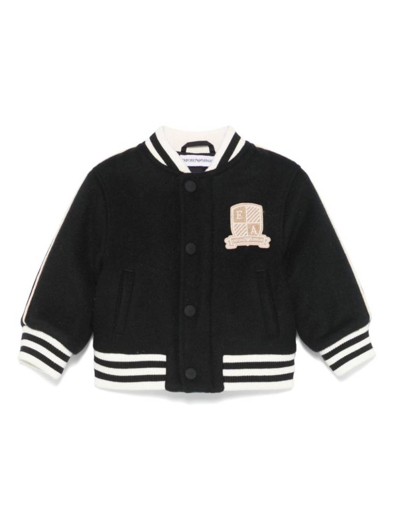 Emporio Armani Kids logo-patch jacket - Blue von Emporio Armani Kids