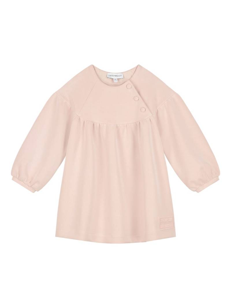 Emporio Armani Kids logo-patch jersey dress - Pink von Emporio Armani Kids