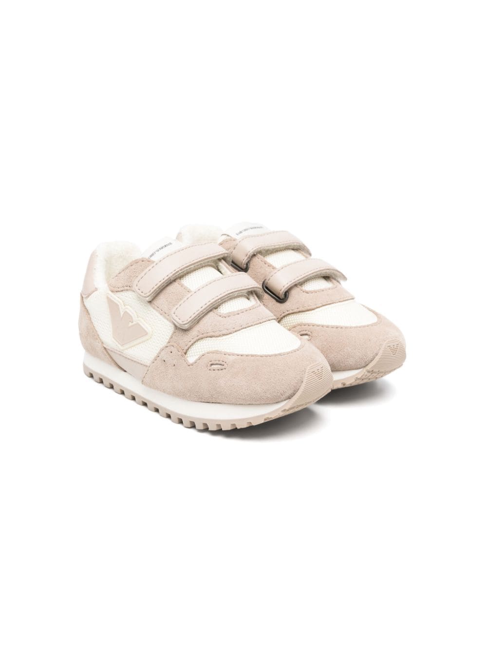 Emporio Armani Kids logo-patch sneakers - Brown von Emporio Armani Kids