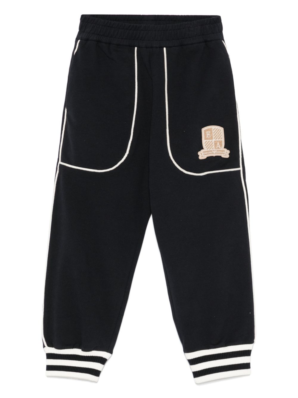 Emporio Armani Kids logo-patch track pants - Blue von Emporio Armani Kids