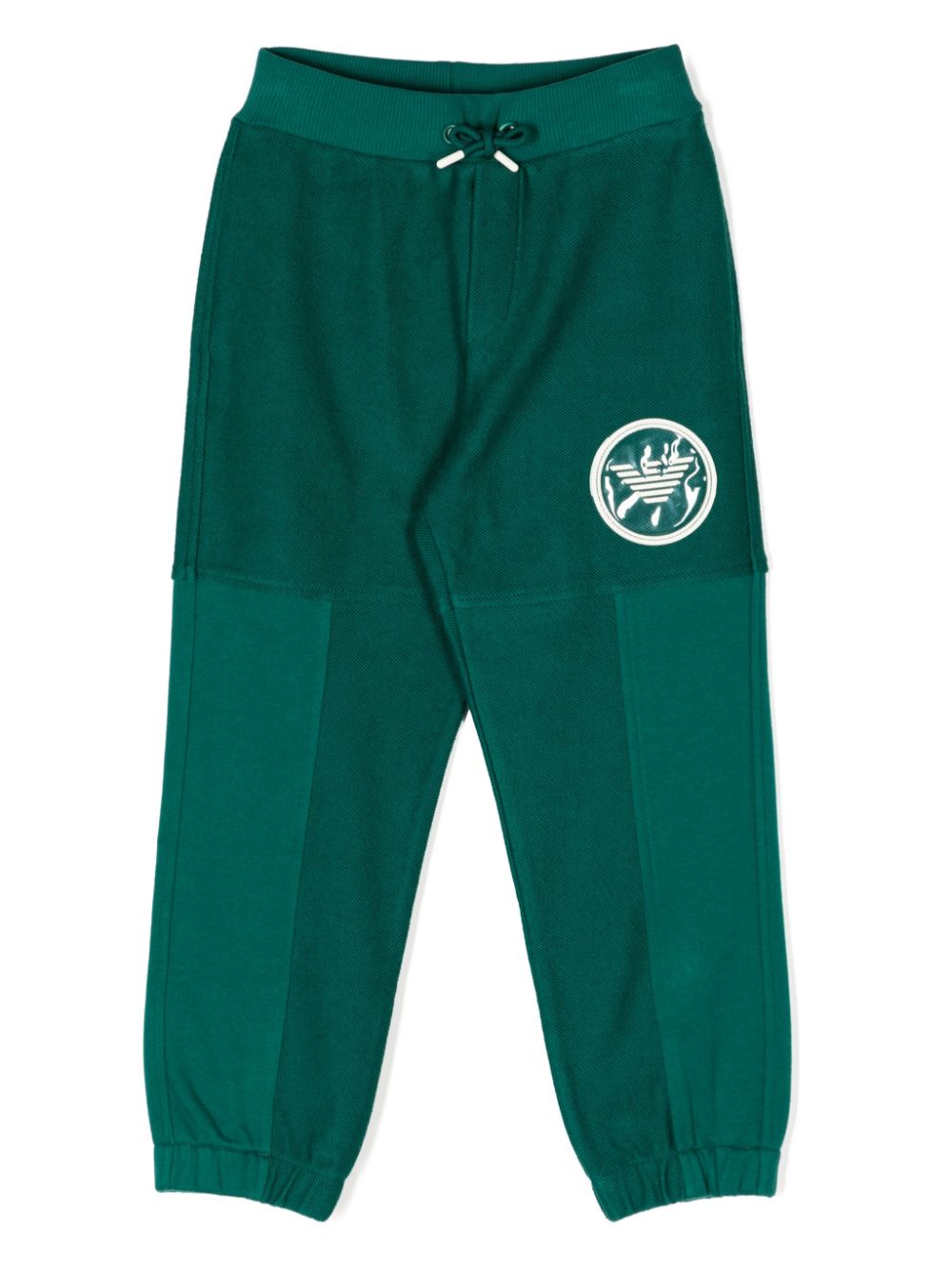 Emporio Armani Kids logo-patch track pants - Green von Emporio Armani Kids