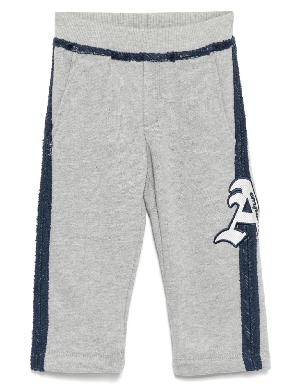 Emporio Armani Kids logo-patch track pants - Grey von Emporio Armani Kids