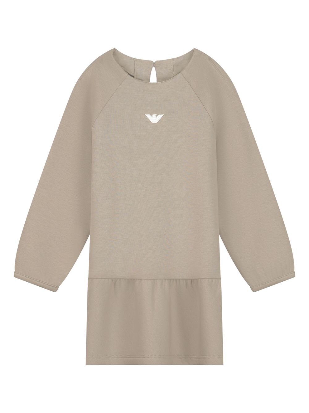 Emporio Armani Kids logo-plaque dress - Neutrals von Emporio Armani Kids