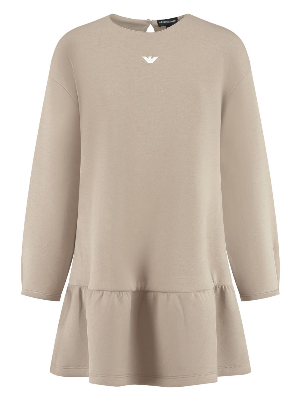 Emporio Armani Kids logo-plaque dress - Neutrals von Emporio Armani Kids