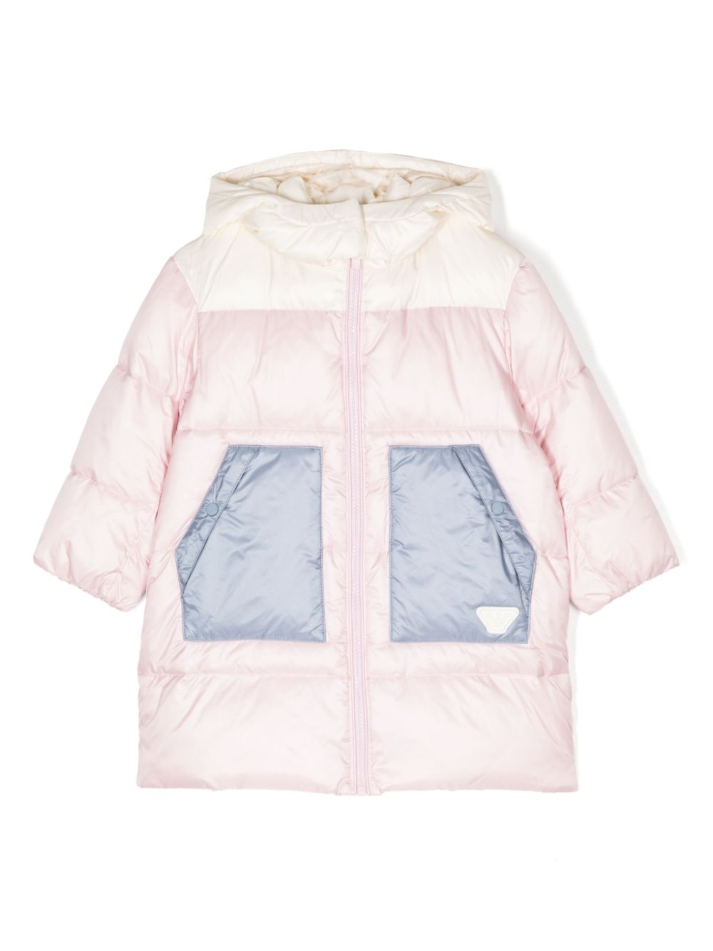 Emporio Armani Kids logo-plaque puffer jacket - Pink von Emporio Armani Kids