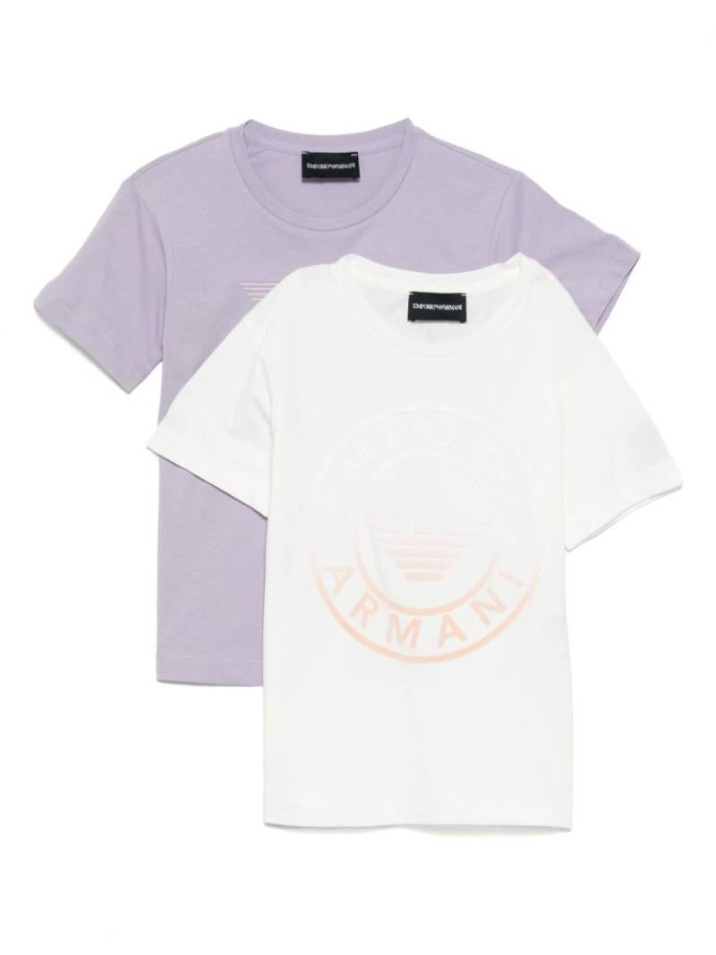 Emporio Armani Kids logo-print T-shirt (set of 2) - Purple von Emporio Armani Kids