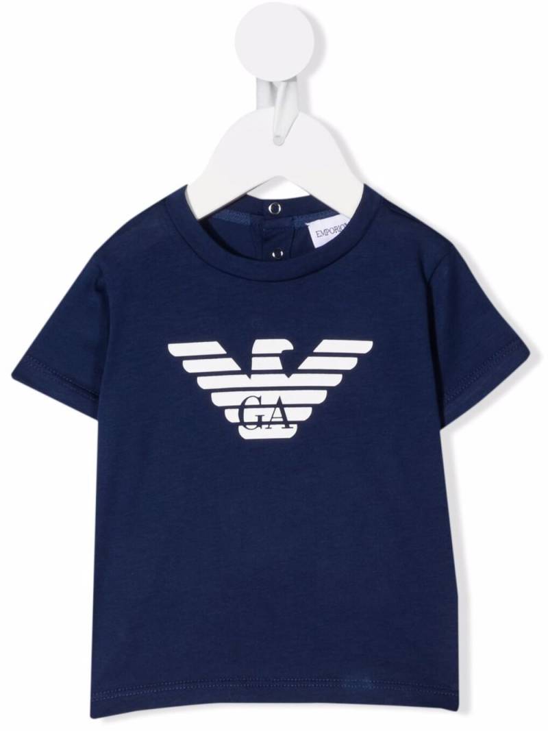 Emporio Armani Kids logo-print T-shirt - Blue von Emporio Armani Kids